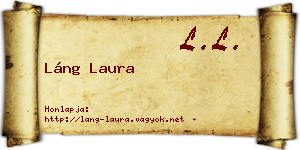 Láng Laura névjegykártya