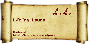 Láng Laura névjegykártya