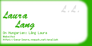 laura lang business card